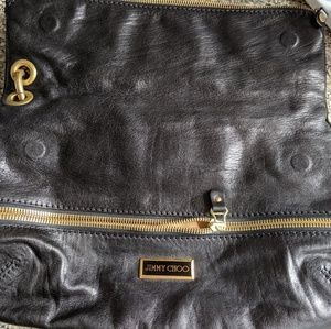 Jimmy Choo  Black leather handbag